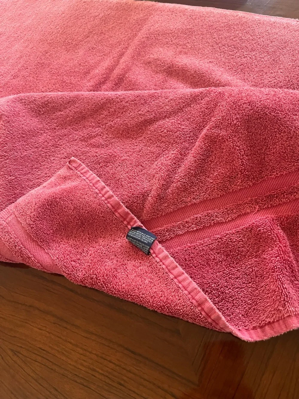 Ralph Lauren Coral-Pink Terry Bath Towel